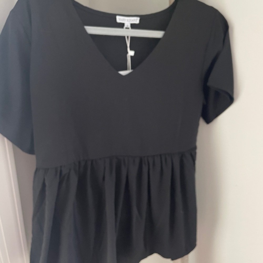 Black Peplum Top Size M
